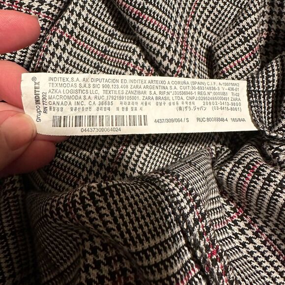 Zara Woman Plaid Short Ruffle Sleeve Dress - Small - Picture 8 of 8